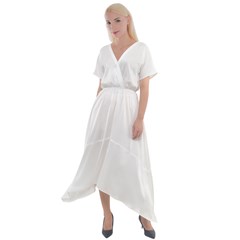 Cross Front Sharkbite Hem Maxi Dress