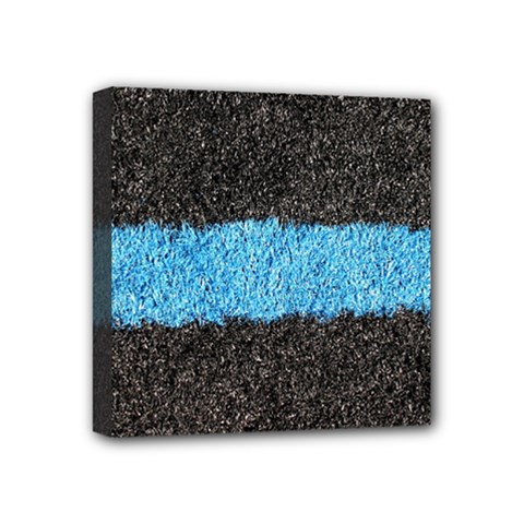 Black Blue Lawn Mini Canvas 4  X 4  (framed) by hlehnerer