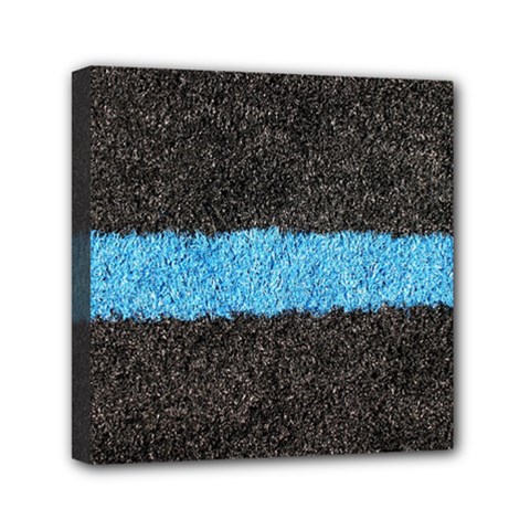 Black Blue Lawn Mini Canvas 6  X 6  (framed) by hlehnerer