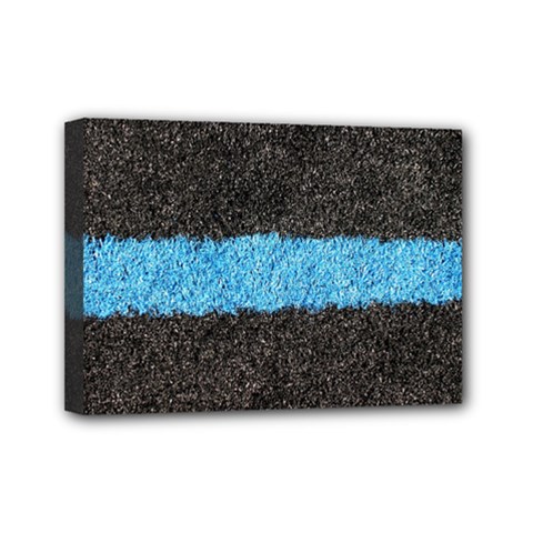 Black Blue Lawn Mini Canvas 7  X 5  (framed) by hlehnerer