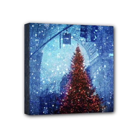 Elegant Winter Snow Flakes Gate Of Victory Paris France Mini Canvas 4  X 4  (framed) by chicelegantboutique