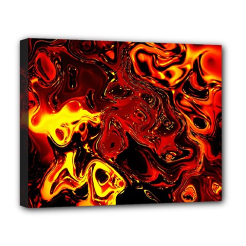 Fire Deluxe Canvas 20  X 16  (framed) by Siebenhuehner