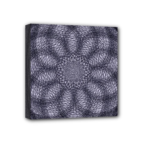 Spirograph Mini Canvas 4  X 4  (framed) by Siebenhuehner