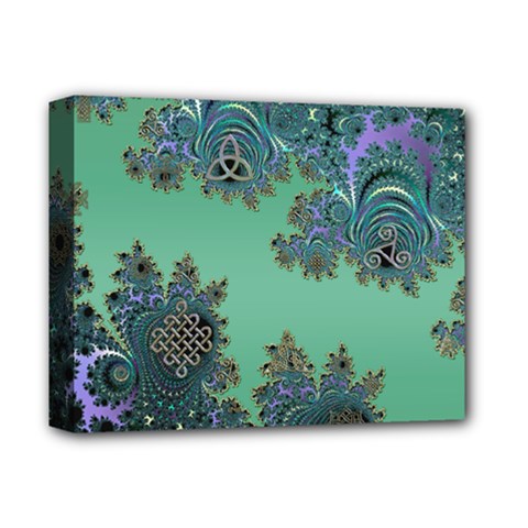 Celtic Symbolic Fractal Deluxe Canvas 14  X 11  (framed) by UROCKtheWorldDesign