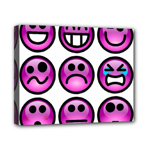 Chronic Pain Emoticons Canvas 10  X 8  (framed) by FunWithFibro