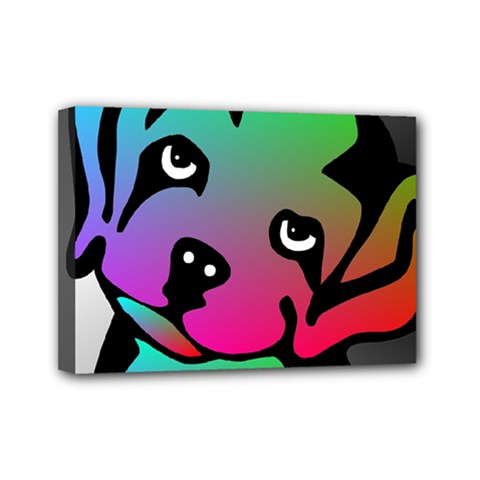 Dog Mini Canvas 7  X 5  (framed) by Siebenhuehner