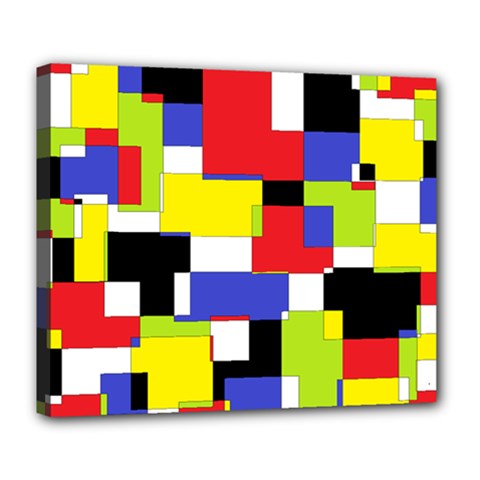 Mod Geometric Deluxe Canvas 24  X 20  (framed) by StuffOrSomething