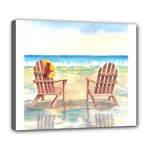 Time To Relax Deluxe Canvas 24  X 20  (framed) by TonyaButcher