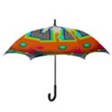 Crossroads of Awakening, Abstract Rainbow Doorway  Hook Handle Umbrella (Large) View3