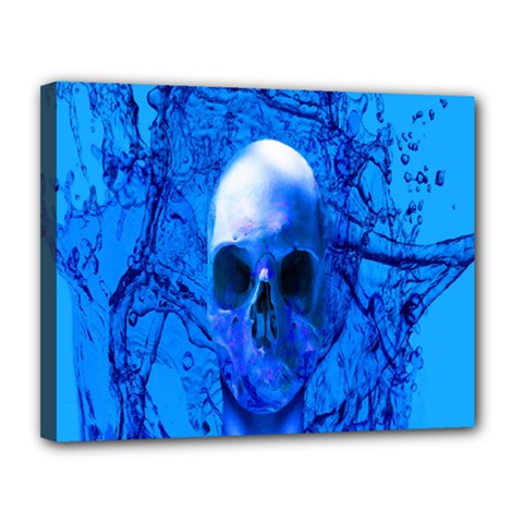 Alien Blue Canvas 14  X 11  (framed) by icarusismartdesigns