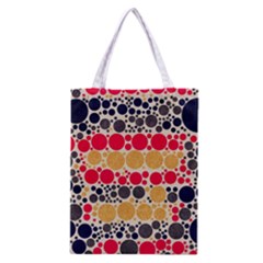 Retro Polka Dots  All Over Print Classic Tote Bag by OCDesignss