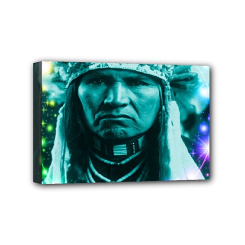 Magical Indian Chief Mini Canvas 6  X 4  (framed) by icarusismartdesigns