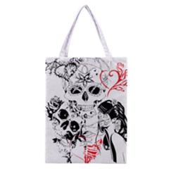 Skull Love Affair Classic Tote Bag by vividaudacity