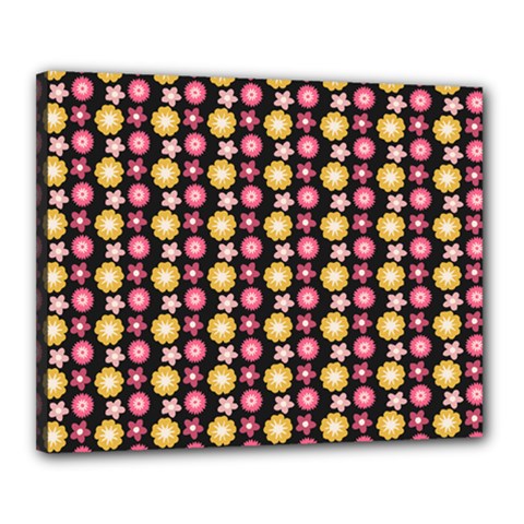 Cute Floral Pattern Canvas 20  X 16  (framed)