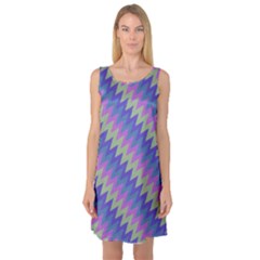 Diagonal Chevron Pattern Sleeveless Satin Nightdress by LalyLauraFLM