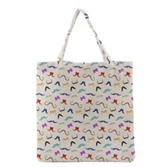 Mustaches Grocery Tote Bag by boho