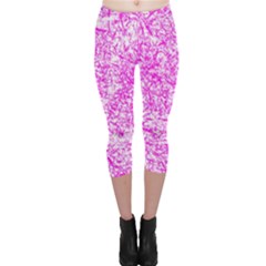 Officially Sexy Pink & White Capri Leggings by OfficiallySexy