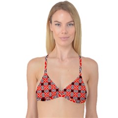 Cute Pretty Elegant Pattern Reversible Tri Bikini Tops