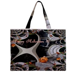 Creepy Pumpkin Fractal Zipper Tiny Tote Bags by gothicandhalloweenstore