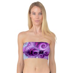 Purple Ecstasy Fractal Artwork Women s Bandeau Tops