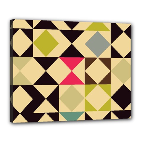 Rhombus And Triangles Pattern Canvas 20  X 16  (stretched)