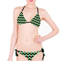 Modern Retro Chevron Patchwork Pattern Bikini Set View1