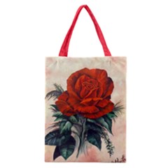 Red Rose #2 Classic Tote Bags by ArtByThree