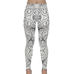 Drawing Floral Doodle 1 Yoga Leggings by MedusArt