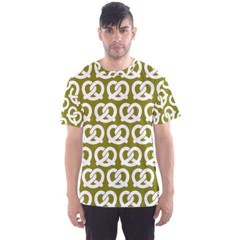 Olive Pretzel Illustrations Pattern Men s Sport Mesh Tees by GardenOfOphir