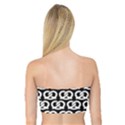 Black And White Pretzel Illustrations Pattern Women s Bandeau Tops View2