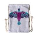 Stained Glass Bird Illustration  Drawstring Bag (Small) View1