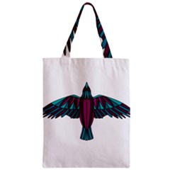 Stained Glass Bird Illustration  Zipper Classic Tote Bags by carocollins