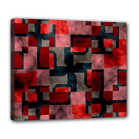 Textured Shapes Deluxe Canvas 24  X 20  (stretched)