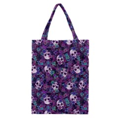 Flowers And Skulls Classic Tote Bag by Ellador