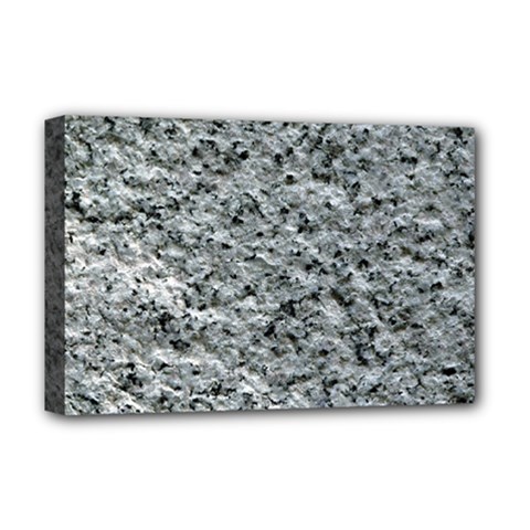 Rough Grey Stone Deluxe Canvas 18  X 12  