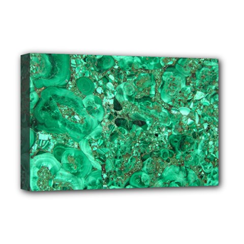 Marble Green Deluxe Canvas 18  X 12  