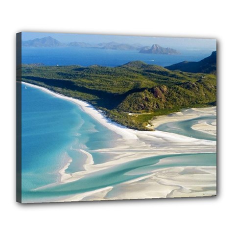 Whitehaven Beach 1 Canvas 20  X 16 