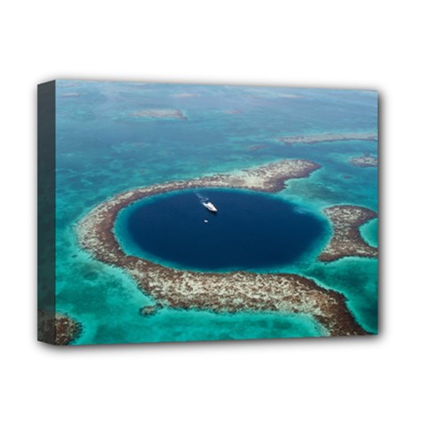 Great Blue Hole 1 Deluxe Canvas 16  X 12  