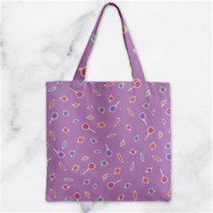 Candy Bag Zipper Grocery Tote Bag by Ellador