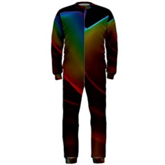 Liquid Rainbow, Abstract Wave Of Cosmic Energy  Onepiece Jumpsuit (men)  by DianeClancy