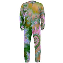 Rose Forest Green, Abstract Swirl Dance Onepiece Jumpsuit (men)  by DianeClancy