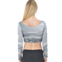 Sky Plane View Long Sleeve Crop Top View2