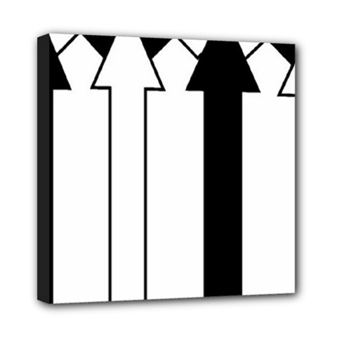 Funny Black And White Stripes Diamonds Arrows Mini Canvas 8  X 8  by yoursparklingshop