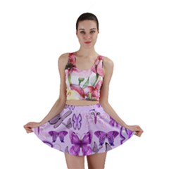 Purple Awareness Butterflies Mini Skirt by FunWithFibro