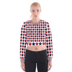 Patriot Stars Women s Cropped Sweatshirt by StuffOrSomething