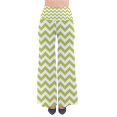 Spring Green & White Zigzag Pattern Pants by Zandiepants