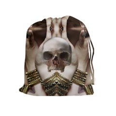 Skull Magic Drawstring Pouches (extra Large) by icarusismartdesigns