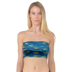 Blue Waves Bandeau Top