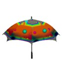 Crossroads Of Awakening, Abstract Rainbow Doorway  Golf Umbrellas View3