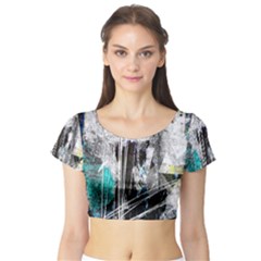 Urban Funk Short Sleeve Crop Top (tight Fit) by ArtistRoseanneJones